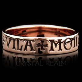 rose gold poesy ring here is my heart guard it well in French