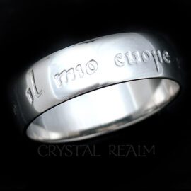 platinum poesy ring my heart is yours forever in Italian